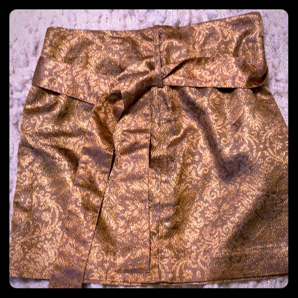 Gold BCBG mini skirt